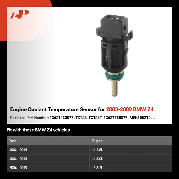 Engine Coolant Temperature Sensor for 2003-2009 BMW Z4