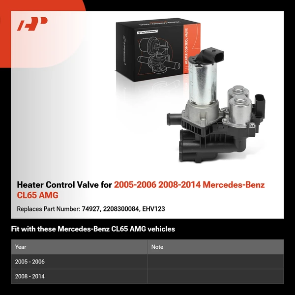 Heater Control Valve for 2005-2006 2008-2014 Mercedes-Benz CL65 AMG