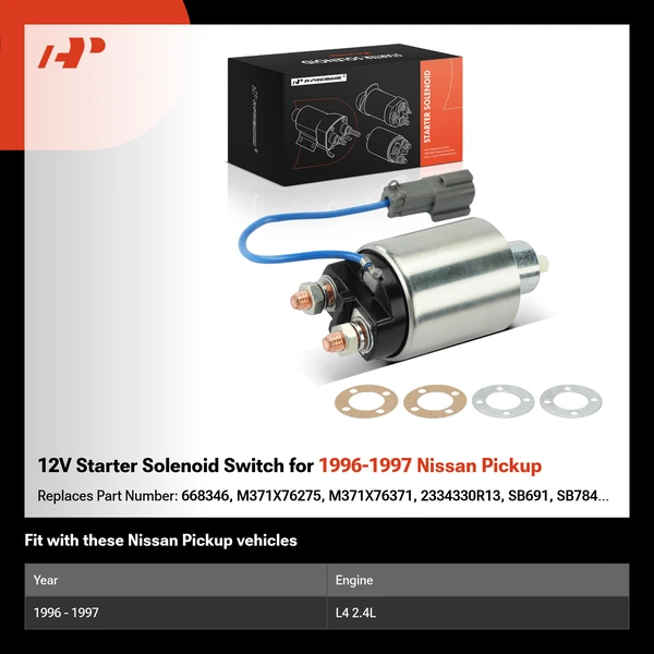 12V Starter Solenoid Switch for 1996-1997 Nissan Pickup