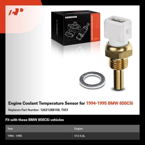 Engine Coolant Temperature Sensor for 1994-1995 BMW 850CSi