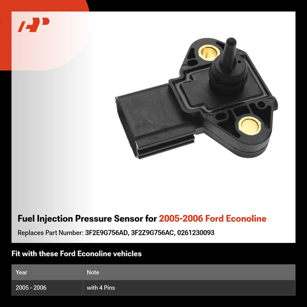 Fuel Injection Pressure Sensor for 2005-2006 Ford Econoline