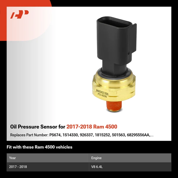 Oil Pressure Sensor for 2017-2018 Ram 4500