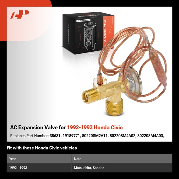 AC Expansion Valve for 1992-1993 Honda Civic