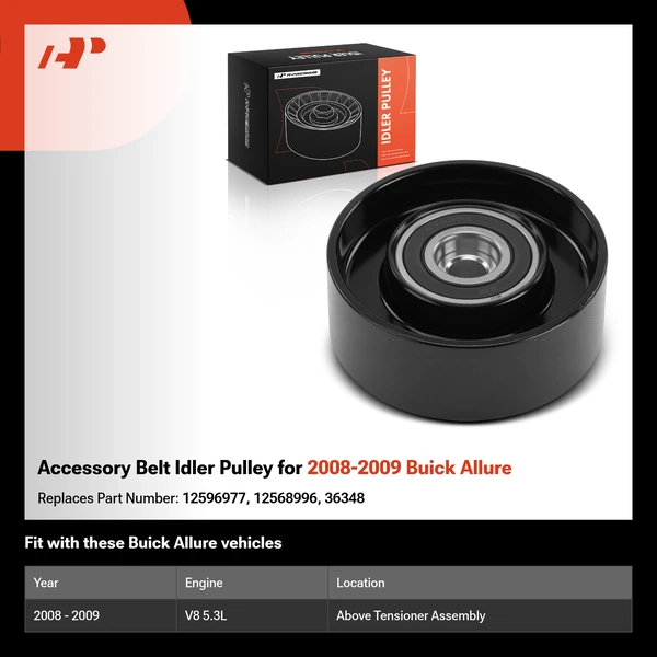 Accessory Belt Idler Pulley for 2008-2009 Buick Allure