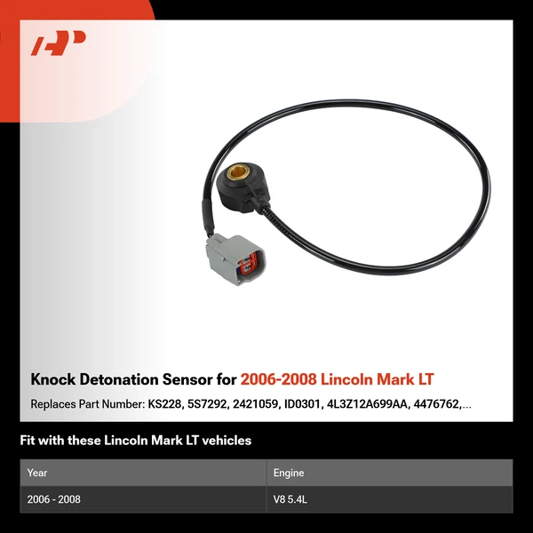 Knock Detonation Sensor for 2006-2008 Lincoln Mark LT