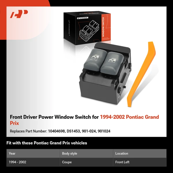 Front Driver Power Window Switch for 1994-2002 Pontiac Grand Prix