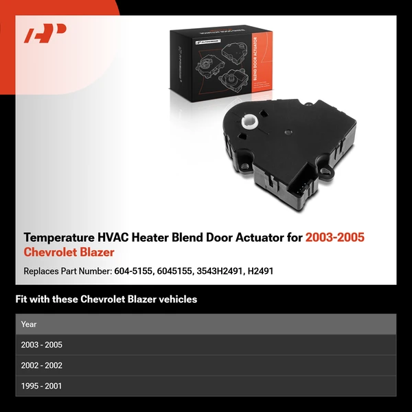 Temperature HVAC Heater Blend Door Actuator for 2003-2005 Chevrolet Blazer