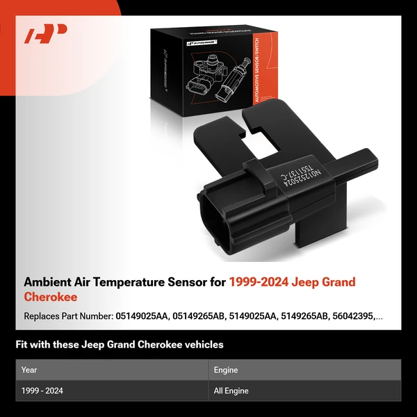 Ambient Air Temperature Sensor for 1999-2024 Jeep Grand Cherokee