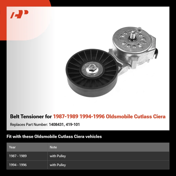 Belt Tensioner for 1987-1989 1994-1996 Oldsmobile Cutlass Ciera
