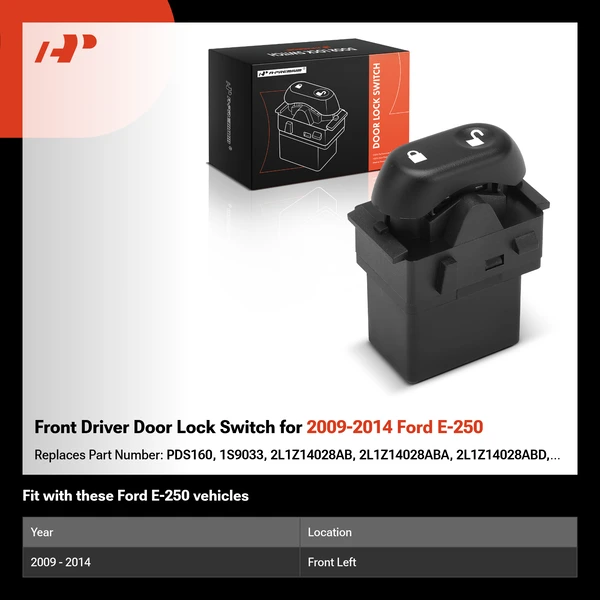 Front Driver Door Lock Switch for 2009-2014 Ford E-250