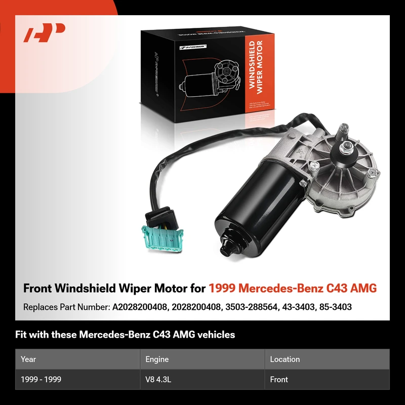 Front Windshield Wiper Motor for 1999 Mercedes-Benz C43 AMG