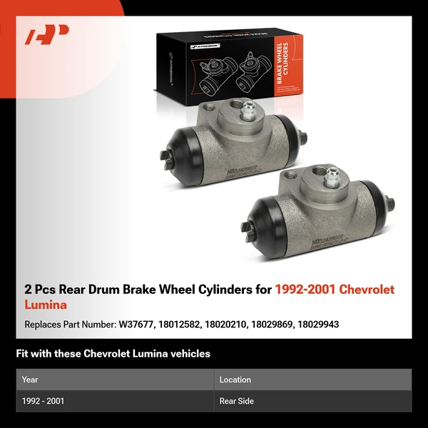 2 Pcs Rear Drum Brake Wheel Cylinders for 1992-2001 Chevrolet Lumina