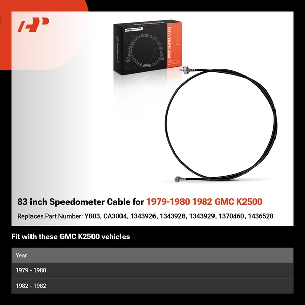 83 inch Speedometer Cable for 1979-1980 1982 GMC K2500