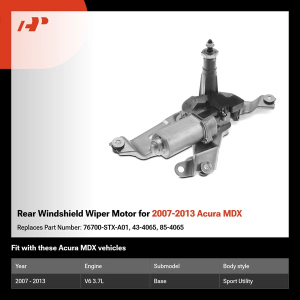 Rear Windshield Wiper Motor for 2007-2013 Acura MDX
