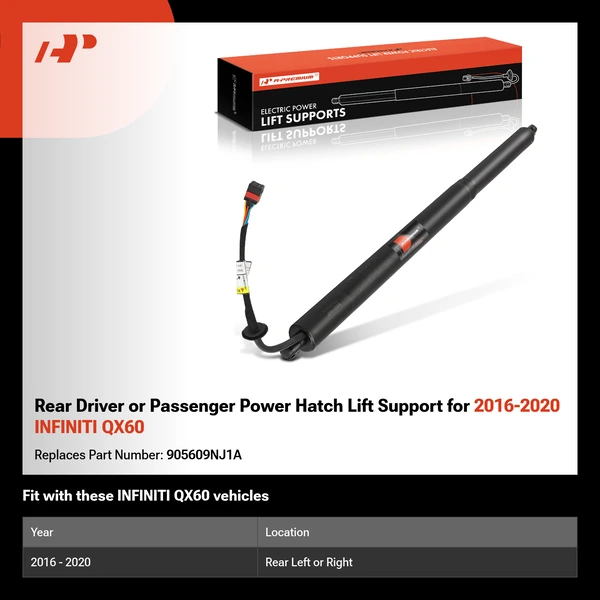 Rear Driver or Passenger Power Hatch Lift Support for 2016-2020 INFINITI QX60