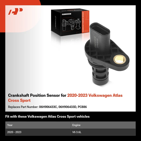 Crankshaft Position Sensor for 2020-2023 Volkswagen Atlas Cross Sport