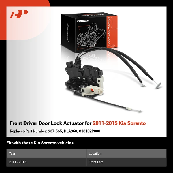 Front Driver Door Lock Actuator for 2011-2015 Kia Sorento