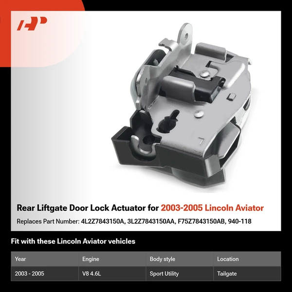 Rear Liftgate Door Lock Actuator for 2003-2005 Lincoln Aviator