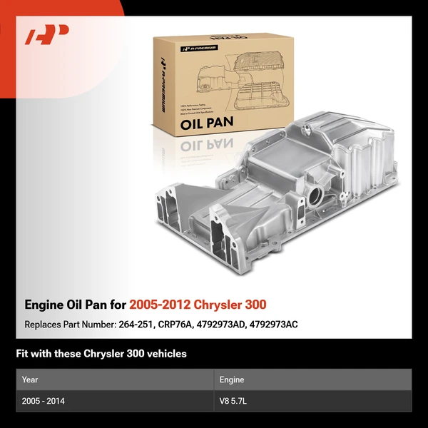 Engine Oil Pan for 2005-2012 Chrysler 300