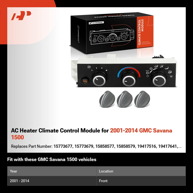 AC Heater Climate Control Module for 2001-2014 GMC Savana 1500