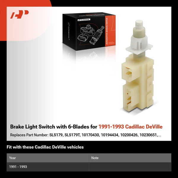 Brake Light Switch with 6-Blades for 1991-1993 Cadillac DeVille