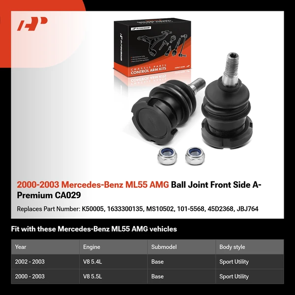 2000-2003 Mercedes-Benz ML55 AMG Ball Joint Front Side A-Premium CA029