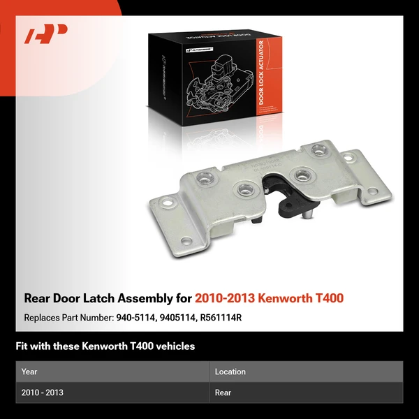 Rear Door Latch Assembly for 2010-2013 Kenworth T400