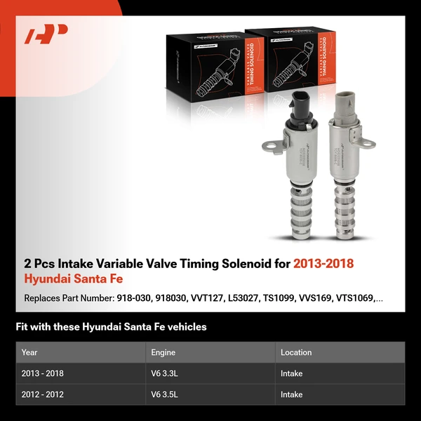 2 Pcs Intake Variable Valve Timing Solenoid for 2013-2018 Hyundai Santa Fe