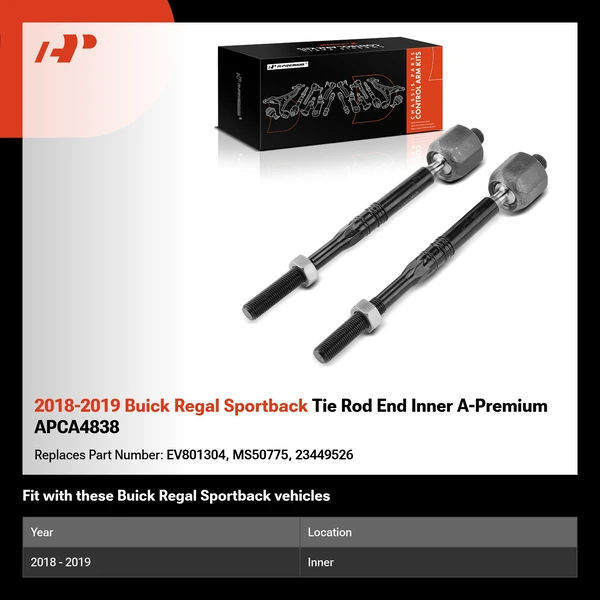 2018-2019 Buick Regal Sportback Tie Rod End Inner A-Premium APCA4838
