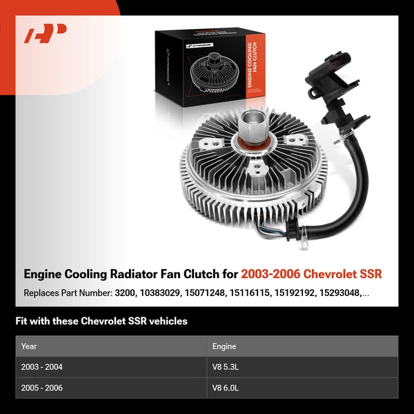 Engine Cooling Radiator Fan Clutch for 2003-2006 Chevrolet SSR