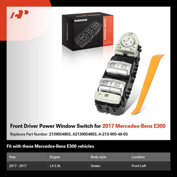 Front Driver Power Window Switch for 2017 Mercedes-Benz E300