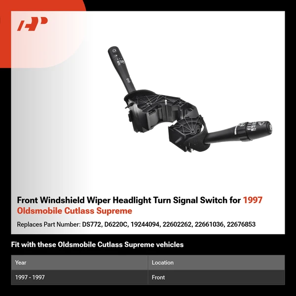 Front Windshield Wiper Headlight Turn Signal Switch for 1997 Oldsmobile Cutlass Supreme