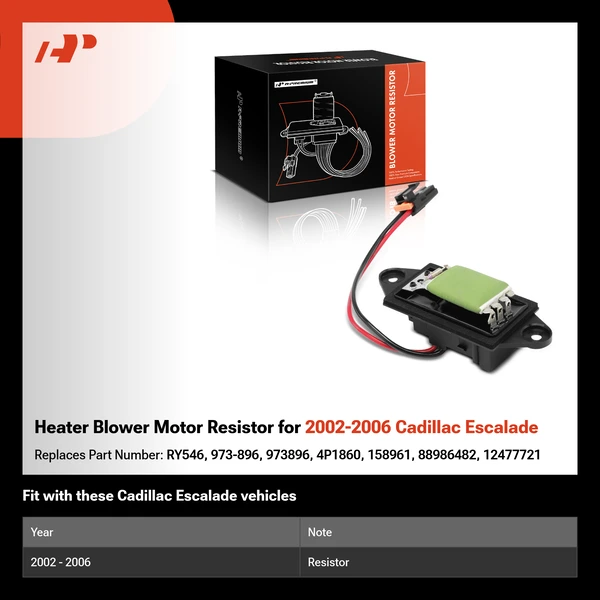 Heater Blower Motor Resistor for 2002-2006 Cadillac Escalade
