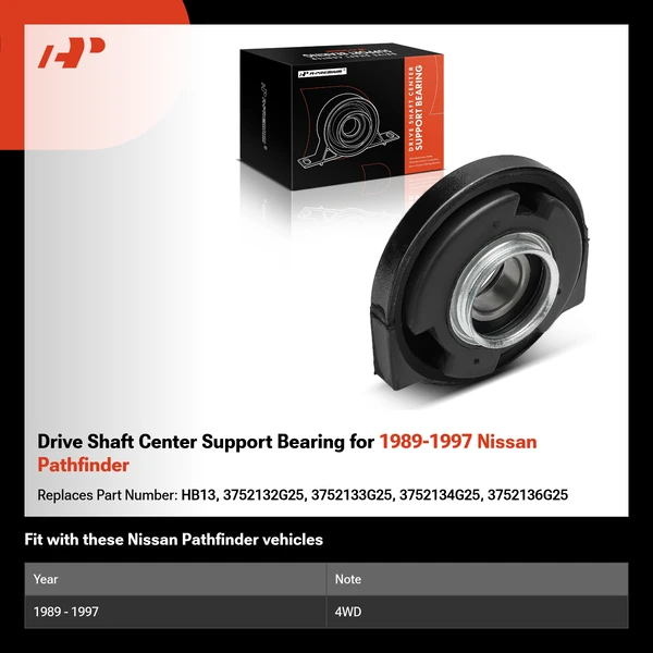 Drive Shaft Center Support Bearing for 1989-1997 Nissan Pathfinder