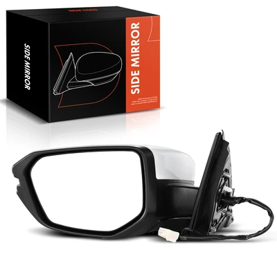 Front Driver White Power Heated Mirror