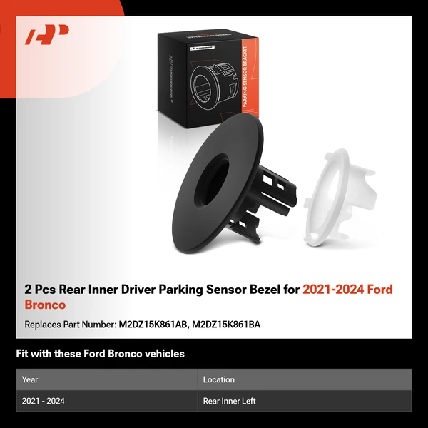 2 Pcs Rear Inner Driver Parking Sensor Bezel for 2021-2024 Ford Bronco