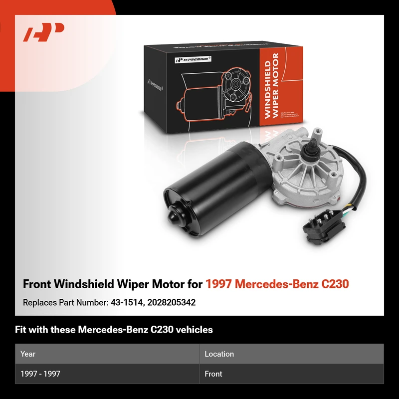 Front Windshield Wiper Motor for 1997 Mercedes-Benz C230
