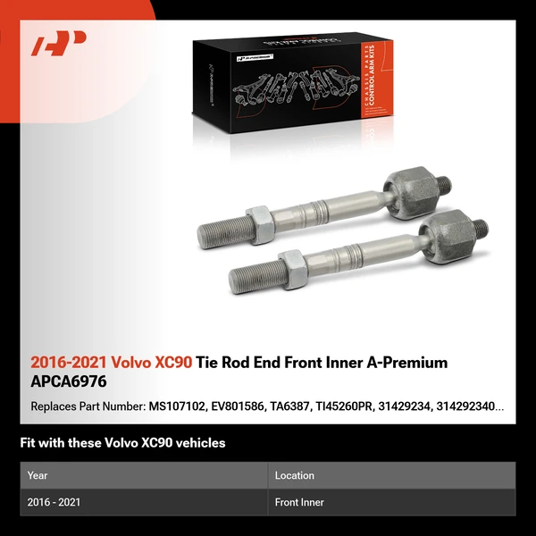 2016-2021 Volvo XC90 Tie Rod End Front Inner A-Premium APCA6976