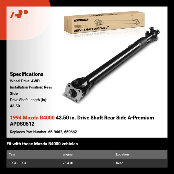1994 Mazda B4000 43.50 in. Drive Shaft Rear Side A-Premium APDS0512
