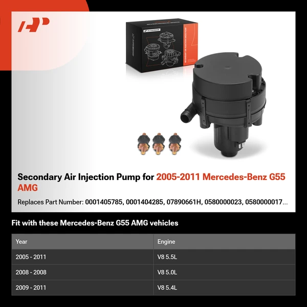 Secondary Air Injection Pump for 2005-2011 Mercedes-Benz G55 AMG