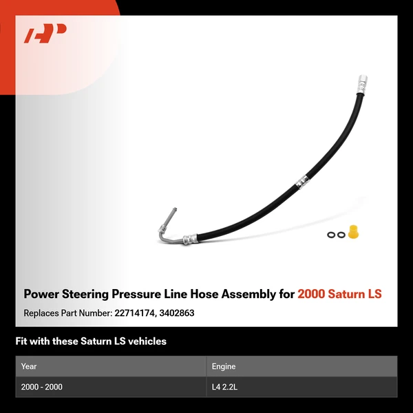 Power Steering Pressure Line Hose Assembly for 2000 Saturn LS