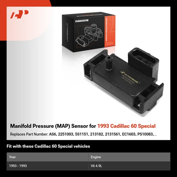 Manifold Pressure (MAP) Sensor for 1993 Cadillac 60 Special