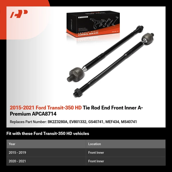 2015-2021 Ford Transit-350 HD Tie Rod End Front Inner A-Premium APCA8714
