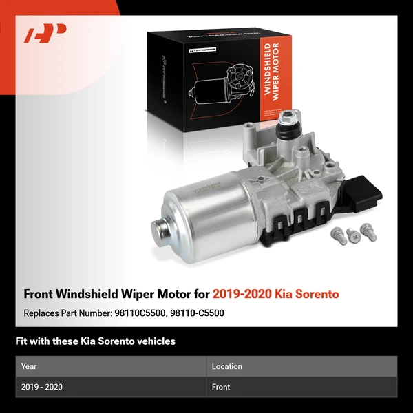 Front Windshield Wiper Motor for 2019-2020 Kia Sorento