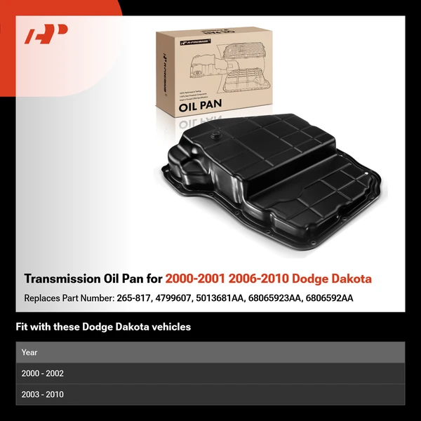 Transmission Oil Pan for 2000-2001 2006-2010 Dodge Dakota