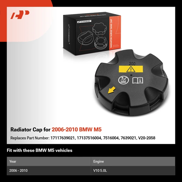 Radiator Cap for 2006-2010 BMW M5