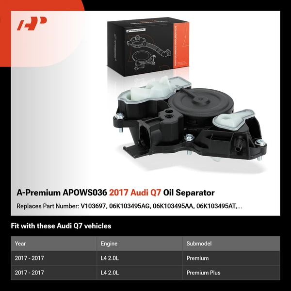 A-Premium APOWS036 2017 Audi Q7 Oil Separator