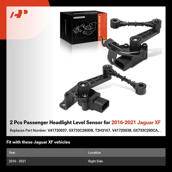 2 Pcs Passenger Headlight Level Sensor for 2016-2021 Jaguar XF