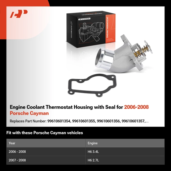 Engine Coolant Thermostat Housing with Seal for 2006-2008 Porsche Cayman