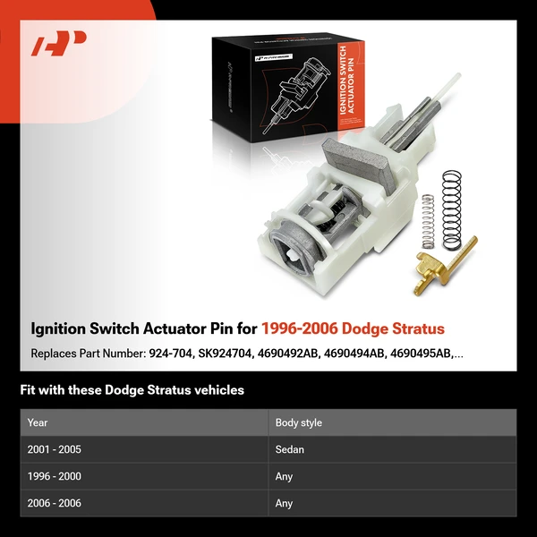 Ignition Switch Actuator Pin for 1996-2006 Dodge Stratus